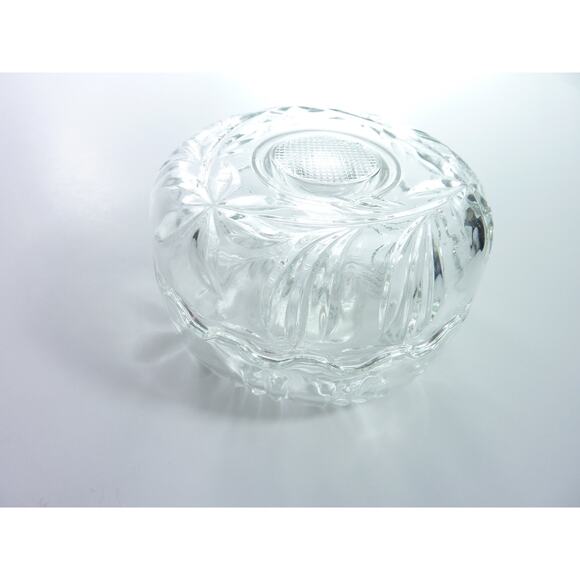 Vintage Pressed Cut Glass Taper Candleholder Nesting Glass Pair Stackable - Picture 3 of 7